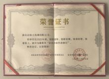 點擊查看詳細信息<br>標題：資質榮譽　 閱讀次數：1179